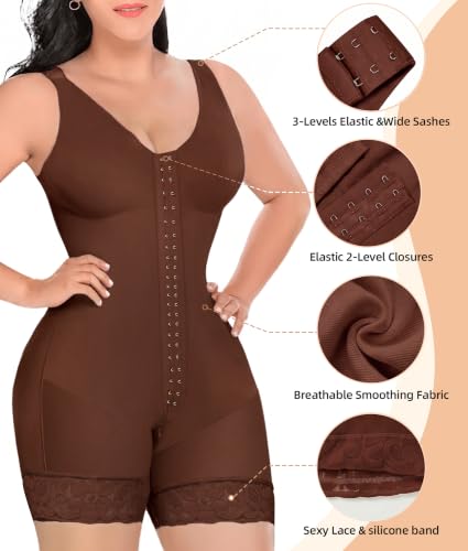 Image of YIANNA Fajas Colombianas Shapewear for Women Tummy Control Full Body Shaper Butt Lifter with Zipper Crotch