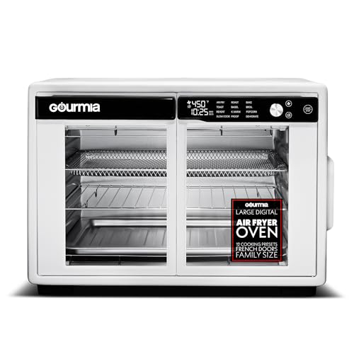 Gourmia French Door Digital Air Fryer Oven - XL 37QT Capacity, 12 Presets, FryForce 360° Tech