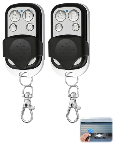 2 Pièces Telecommande Universelle Portail, 433.92 MHz Rolling Code Fixe Bip Portail Automatique Universelle sans Fil Télécommandes Garage à 4 Boutons pour...