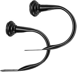 Amazon Basics Decorative Curtain Holdback, Set of 2, Black