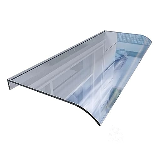 kefu01 Auvent de Porte et Fenêtres Extérieure,Terrasse Toit Abri,Marquise de Porte d'Entrée Invisible,Auvent de Porche,Marquise en Polycarbonate Transparent,pour Garages,Trottoirs (40x100cm/16 x39)