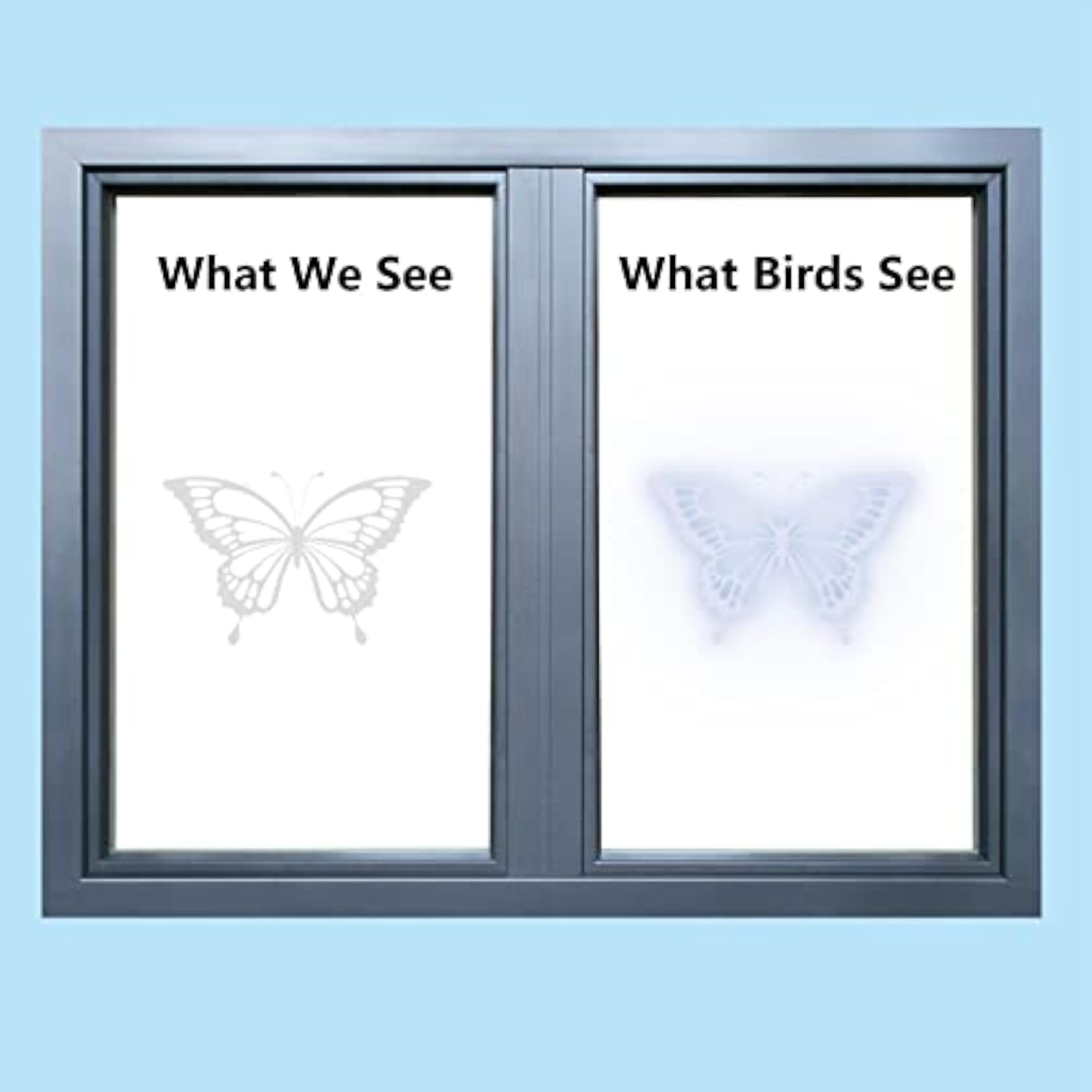 Butterfly Theme Window Clings Removable PVC Stickers