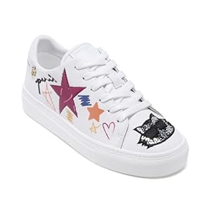 Karl Lagerfeld Womens Cate Ikonic Lace-up Sneaker