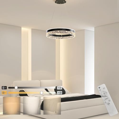 Lámpara colgante regulable en altura con mando y tono LED variable 1