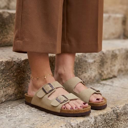 CUSHIONAIRE LANE-TAUPE VEGAN SUEDE -12W