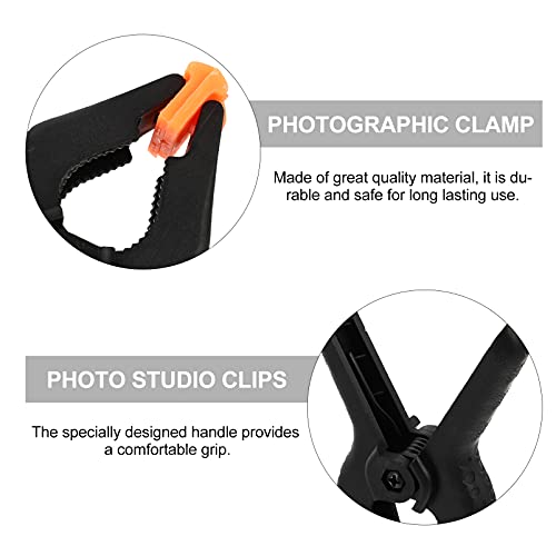 ARTIBETTER 10Pcs Clipes Grampos Backdrop Muslin Fundo Preto Heavy Duty Grampo para Photo Studio Back