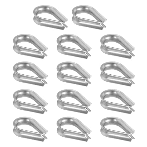 PATIKIL 5/16" (8mm) Cosse À Câble, Lot de 14 Cosses À Câble en Acier Inoxydable 304 M8 pour Levage Suspendu Fixation, Argenté