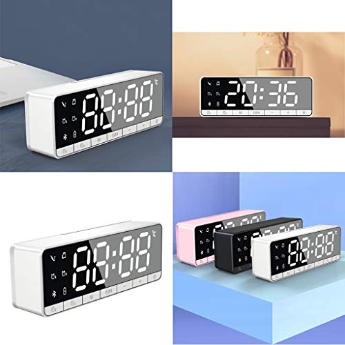 homozy LED Dual Alarm Clock Bluetooth 5.0 - Branco