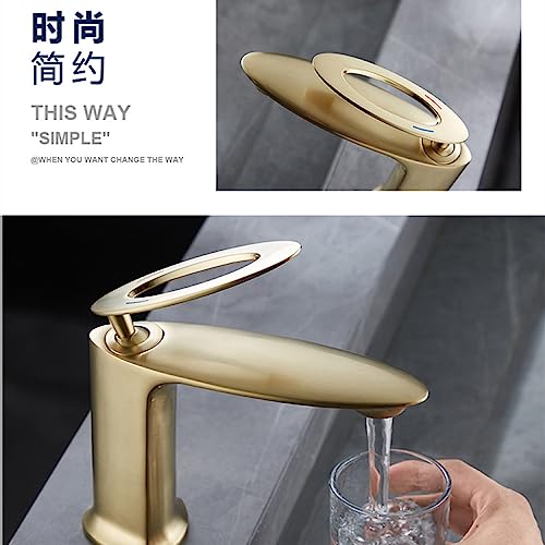 Mitigeur monotrou lavabo en laiton chrome pour eau chaude et froide de salle de bains - 6