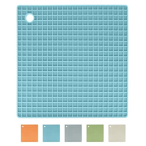 OGGI Silicone Pot Holders for Kitchen – Heat Resistant to 500°F, Non-Slip Textured Grip, Water Resistant, Durable 7"x7" Pot Holders for Hot Pans and Dishes, Dishwasher Safe Silicone Potholders