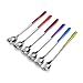 TtoyouU Stainless Steel Colored Iced Tea Spoons Coffee Spoons Coffee Spoons Cold Drink Spoon Long Mixing Spoons,Set of 6