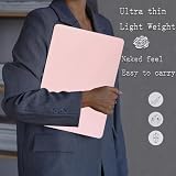 HLAAJJX Etui ochronne na 2017 2016 2015 MacBook Retina 12 cali A1534, matowa plastikowa twarda obudowa na laptopa i osłona klawiatury skóra, różowy