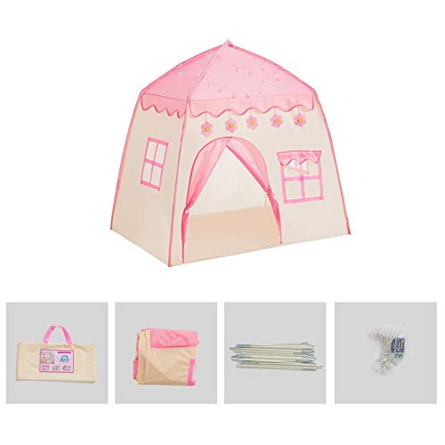 Rettebovon Princess Tent for Girls Girls Play Tent with Star Lights Kids Tents and Playhouses Kids Playhouse Girls Toys Indoor and Outdoor Princess Castle Play Tent for Kids Girls Gift - Thumbnail 7