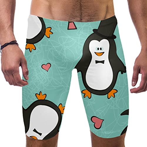 Short de bain pingouin vert confortable pour jeunes garçons