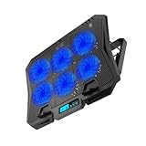 Support de refroidissement : fabriqué à partir de matériaux robustes, le support pour ordinateur portable avec ventilateur de refroidissement utilisé pendant longtemps sans déformation ni casse facile, coussin de refroidissement pour ordinateur portable