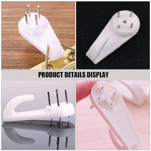 Image of HOMSFOU Strong Load-Bearing Picture Hooks 30pcs Wall Hangers for Concrete Walls