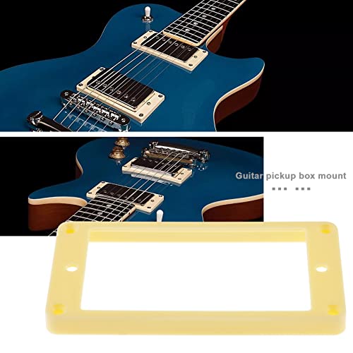 Be In Your Mind 4Pcs Humbucker Pickup Frame Humbucker Pickup Mounting Rings Set Pickup Straight Frame Accessories for Electric Guitar Plastic Cream - Image 4