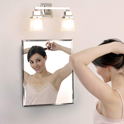 Calenzana Frameless Mirror Wall Hanging and Desk Standing, Compatible with Makeup Vanity Mirrors,10.6x13 inch - Thumbnail 7