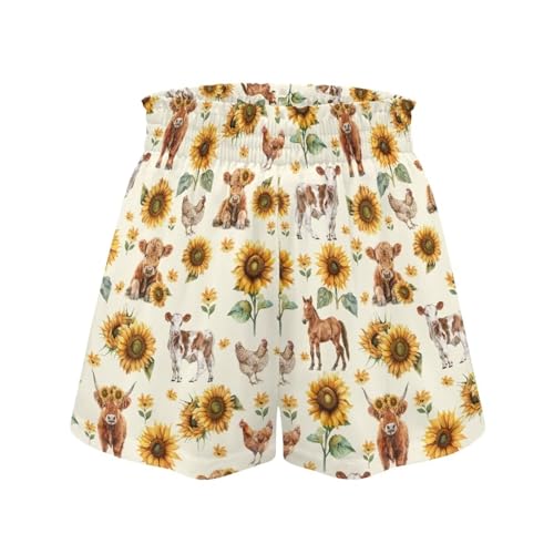 Girls Shorts 3-16Y Kids Athletic Shorts High Waist Summer Shorts Novelty Graphic Dance Shorts with Pockets4