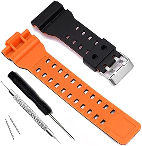 OliBoPo Natural Resin Replacement Watch Band Strap for Casio Mens G-Shock GD120/GA-100/GA-110/GA-100C