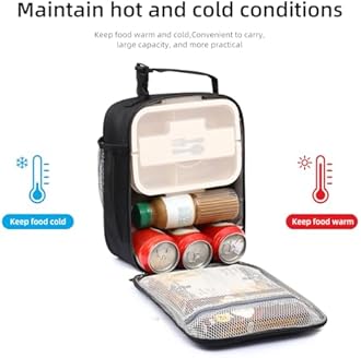 Lovoeo Lunch box Lunch bag for men women Insulated Lunchbox Lunch bags for Work Picnic Travel (Thicken blue)