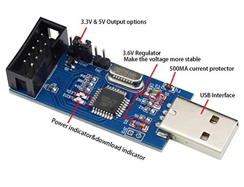 2PCS USBASP ISP Downloader Programmer Microcontroller Module miniatura 3