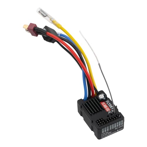 Image of GoolRC Flysky FS-R4D-ESC Receiver, 2 in 1 2.4GHz 4CH Receiver with Speed and LED Control, ANT Protocol PWM Output Compatible with FS-G7P Radio Transmitter for 1/10 RC Crawler On-Road Off-Road Truck