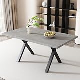 Merax Mesa de comedor con sacros, mesa de centro moderna para comedor y salón