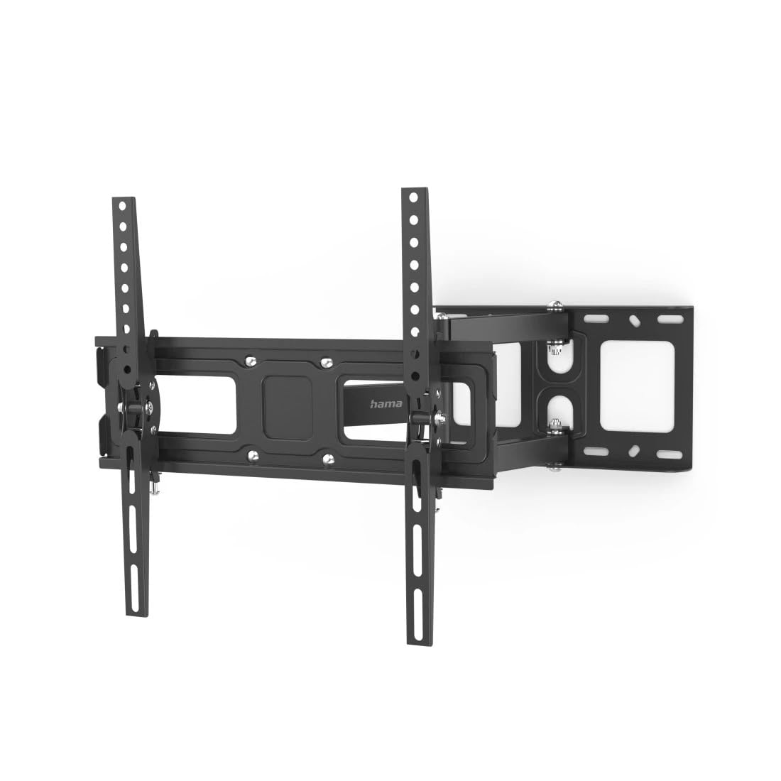 Hama TV Wandhalterung schwenkbar, neigbar, ausziehbar, 32-65 Zoll, bis 25kg | TV Wandhalterung schwarz, VESA 100x100 bis VESA 400x400, mit fischer-Dübeln