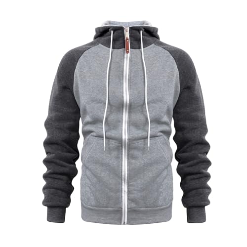Ymosrh Men's Casual Sweatshirt Hoodies, Long Sleeve Zip Up Athletic Workout Hooded Sweatshirts Pullover, S-2XL2