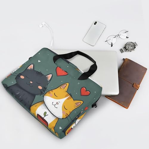 Maletín para portátil con diseño de gato, 13-15.6 pulgadas miniatura 7