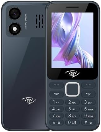 itel it5330 Keypad Mobile Phone | 2.8" Big Display | Premium Glass-Like Back Design | 1900mAh Long-Lasting Battery | Auto Call Recording | Wireless FM | Black