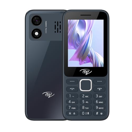 itel it5330 Keypad Mobile Phone | 2.8" Big Display | Premium Glass-Like Back Design | 1900mAh Long-Lasting Battery | Auto Call Recording | Wireless FM | Black