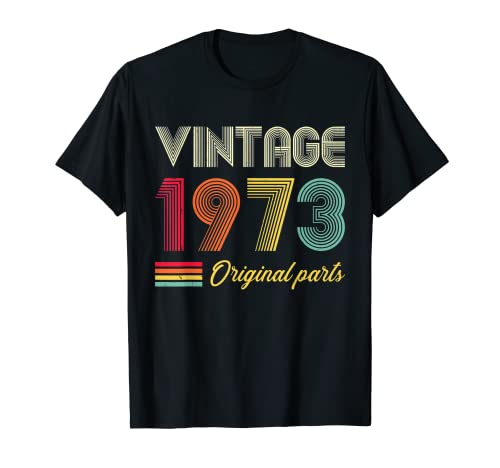 Vintage 1973 Original Parts 50 años 50 cumpleaños Camiseta