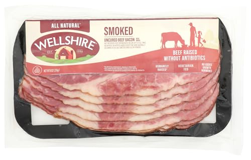 Wellshire Farms, Pasture-Raised Uncured Smoked Beef Bacon, 8 oz