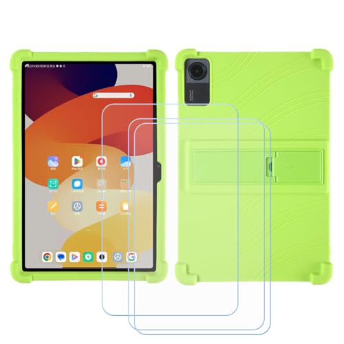 Coque Bmax MaxPad I9 Plus et 3 verres trempés de protection écran couleur vert silicone