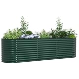 vidaXL Cama elevada Verde 320 x 80 x 81 cm Acero