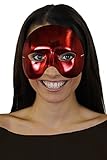 I LOVE FANCY DRESS LTD Le masque rouge du célèbre fantôme ne couvrant que la moitié haute du visage pour adulte. Idéal pour les fêtes d'Halloween. (X6)