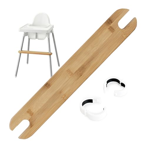 Yeah Baby Goods Adjustable IKEA High Chair Footrest (Bamboo) - Attachable IKEA Antilop Highchair Footrest for Safer Mealtimes