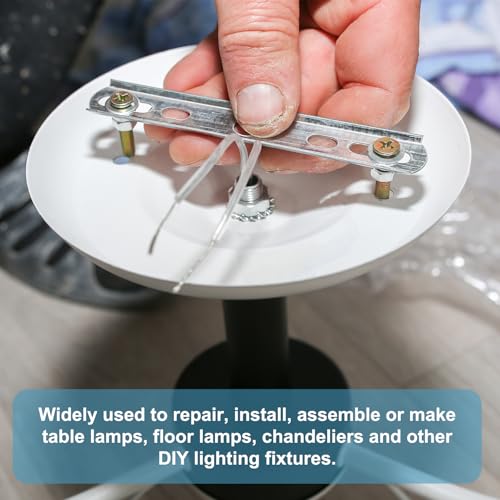 Image of MECCANIXITY 70Pcs 3.9 inch Lamp Pipe Kit with Nuts Washers 1 /8IP Thread Fasteners Assortment for Chandelier Ceiling Light Repair Assembly DIY Hardware