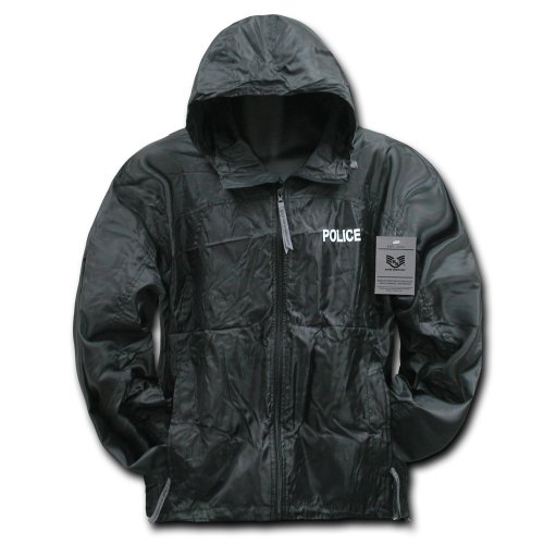 Rapiddominance Police Solid Windbreaker, Black, Medium