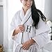 Superior Cotton Unisex Bathrobe, Soft And Absorbent Robe For Men And Women, Bathroom Accessories, Long, Plush, Fluffy Robes For Bath, Shower, Spa, Resort, Hotel Quality, Home Essentials, Medium, D