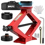 Cric Voiture 3T/3000KG IMAYCC 2026 Mise à Niveau Universel Crique Voiture avec Tampon Caoutchouc, Portable Cric De Levage avec Clé pour Écrous De Roue, Kit Urgence Automobile pour SUV MPVTesla