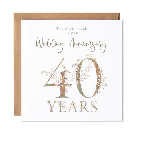 Maise & Rose 40th Wedding Anniversary Card For Special Couple | P36