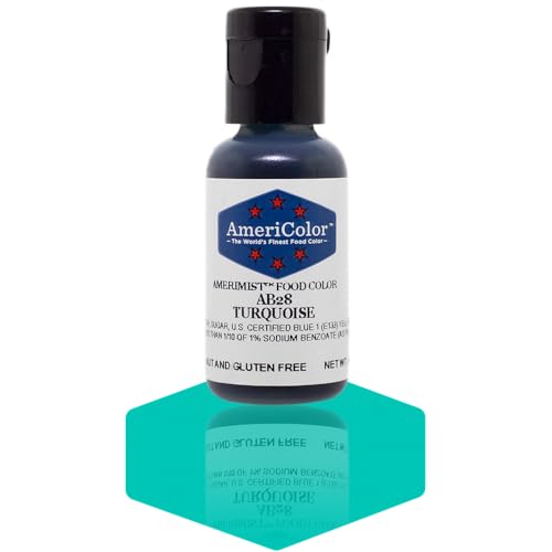 AmeriColor AmeriMist Turquoise Airbrush Food Color, .65 oz
