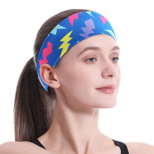 cabelo feminina para treino, faixas corrida com padrão colorido para mulheres e meninas | Faixas suo