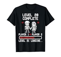 Celebrate a 20 year with this retro pixel anniversary design Perfect for celebrating 20th wedding anniversary, a funny gift idea for couple married in 2006, husband or wife who love video games and enjoy progressing together through years of love. pe...