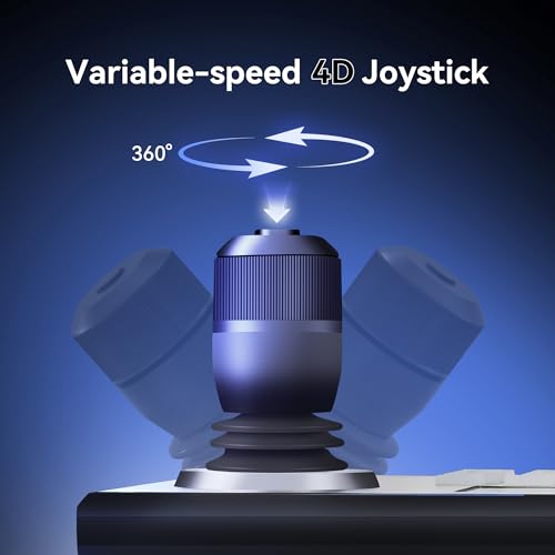 Tenveo PTZ Controller mit Joystick, Unterstützt VISCA,PELCO D/P-Protokoll,PoE/RS232/RS485/RS422/RJ45 Variable Speed 4D Joystick, Controller für Kirche Live Streaming