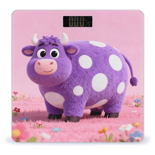 Báscula digital de baño precisa y estable color Cow Purple miniatura 1