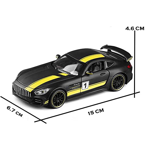 Image of AMG GTR 1:32 Model Car Exclusive Alloy Metal Pull Back Die-cast Car Diecast Metal Pullback Toy car with Openable Doors & Light Music Best Gifts Toys Kids